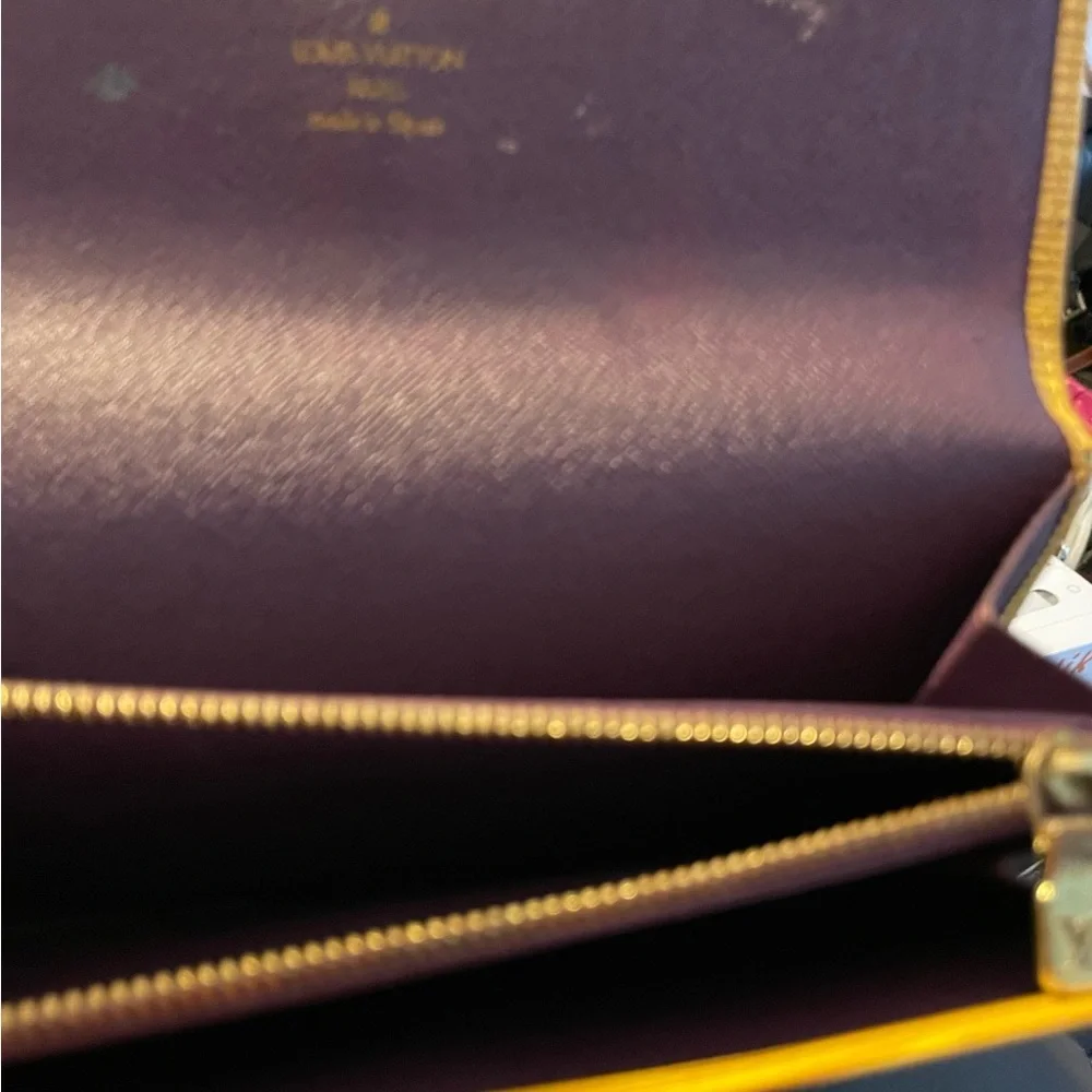 Louis Vuitton Yellow Textured Wallet